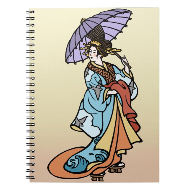 Cuaderno Geisha con el parasol (Frente)