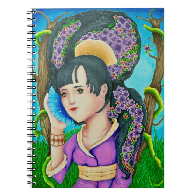 Cuaderno Geisha del bloc de notas de espiral forestal (Frente)