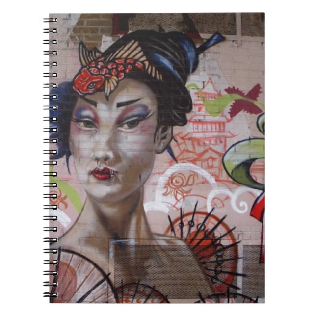 Cuaderno Geisha Graffiti Urban Street Art (Frente)