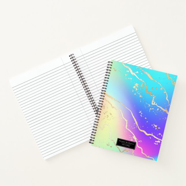 Cuaderno Gema óptico iridiscente holográfica | Personalizad (Interior)