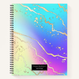 Cuaderno Gema óptico iridiscente holográfica | Personalizad