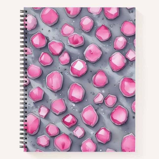 Cuaderno Gemas en Rosa y Plata (Anverso)