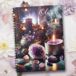 Cuaderno Gemas y cristales púrpuras de antimetismo de bonit