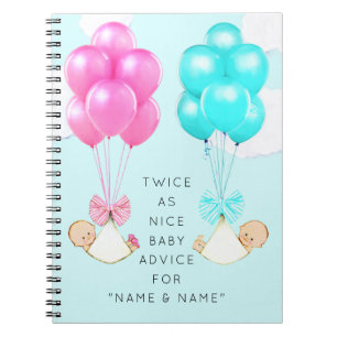 Cuaderno Gemelos Baby Shower