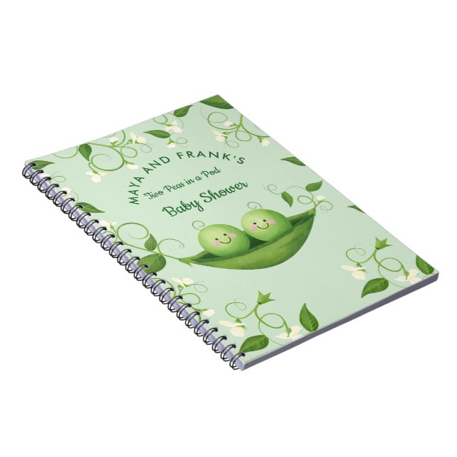 Cuaderno Gemelos con dos margaritas en un Baby Shower de po (Lado Derecho)