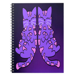 Cuaderno Gemelos morados de gatito