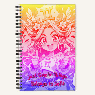 Cuaderno Gemini Anime Galaxy Chic Spiral Notebook
