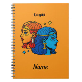 Cuaderno Gemini Signo Zodiacal Pop Art - Gemelos Celestiale