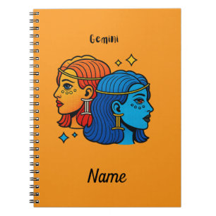 Cuaderno Gemini Signo Zodiacal Pop Art - Gemelos Celestiale
