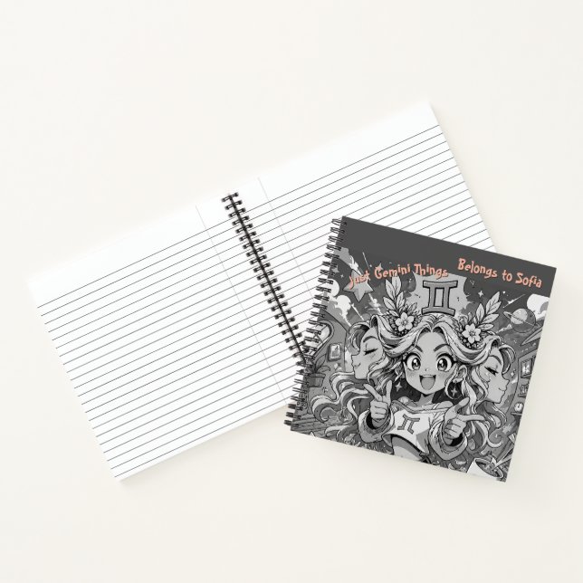 Cuaderno Gemini Zodiac Anime Creative Square Journal (Interior)
