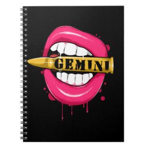 Cuaderno Gemini Zodiac Rótulo Chica Cumpleaños Mayo Junio