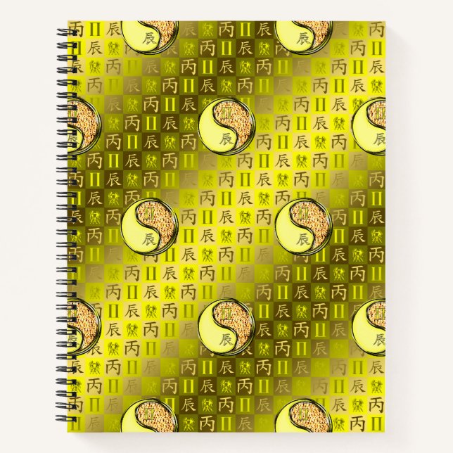 Cuaderno Géminis y Dragón de Fuego (Anverso)