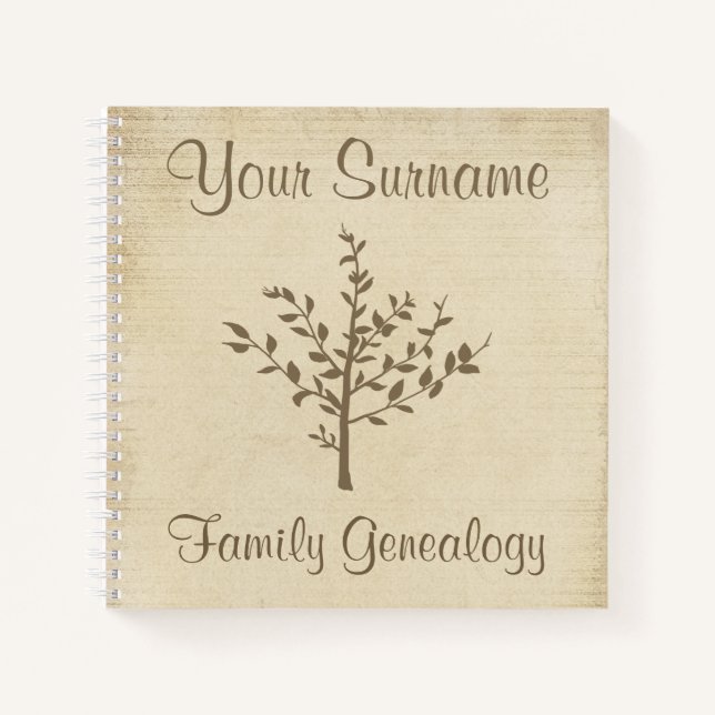 Cuaderno Genealogía familiar (Anverso)