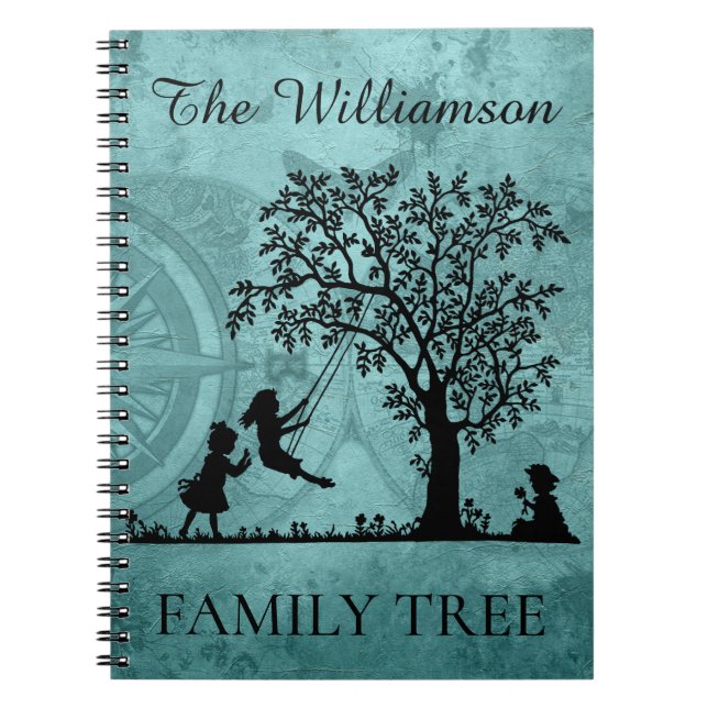 Cuaderno Genealogía Personalizada Árbol Genealógico Antiguo (Frente)