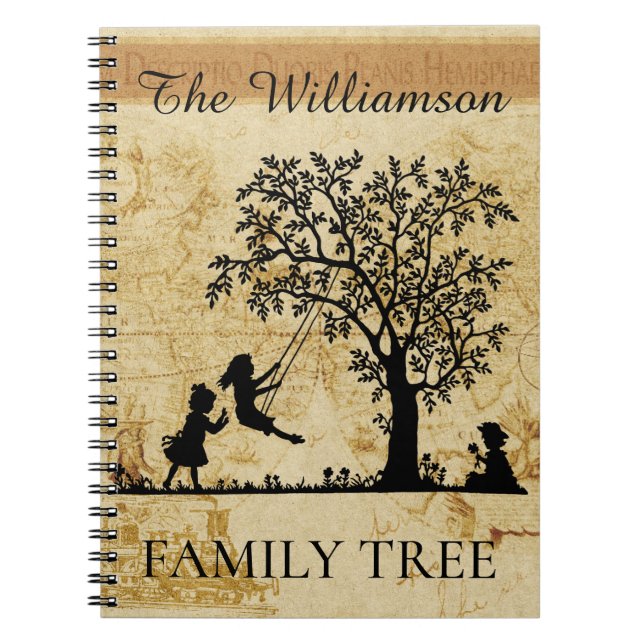 Cuaderno Genealogía Personalizada Árbol Genealógico Antiguo (Frente)