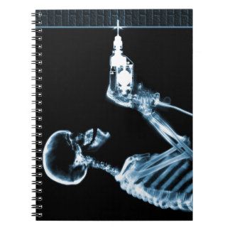 Cuaderno Generador de esqueletos de rayos X azul