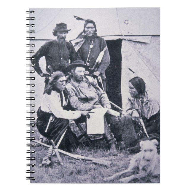 Cuaderno General George A. Custer (1839-76) con su indio (Frente)