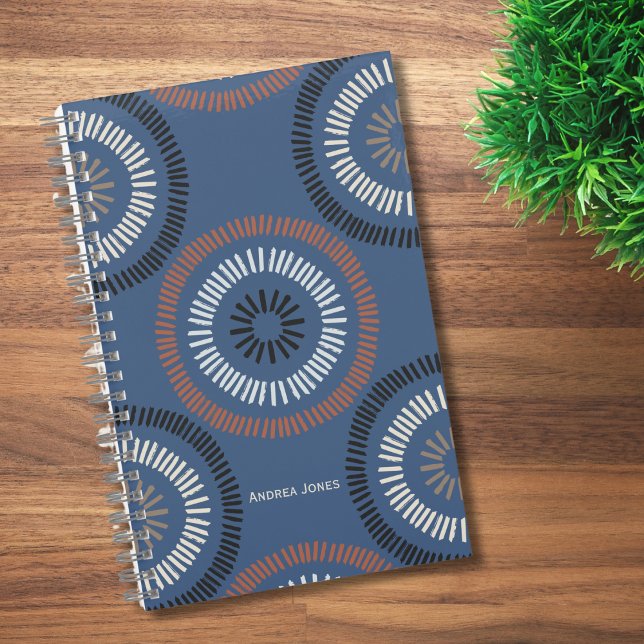 Cuaderno Género Azul Neutral Monogramado Nombre completo (Subido por el creador)