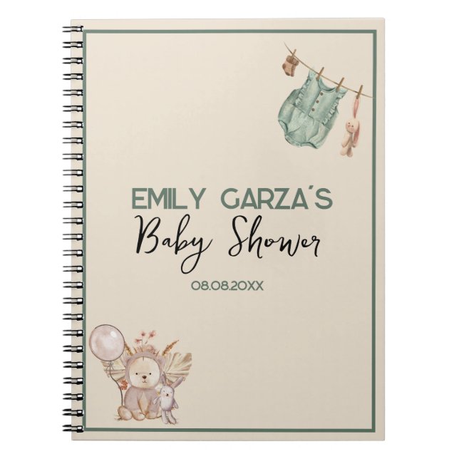 Cuaderno Género neutral Podemos esperar el regalo de Baby S (Frente)