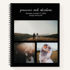 Cuaderno Genevieve Black Photo Modern Boda