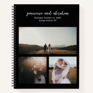 Cuaderno Genevieve Black Photo Modern Boda