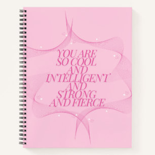 Cuaderno Genial, Inteligente, Fuerte, Feroz, Jefa, Rosa