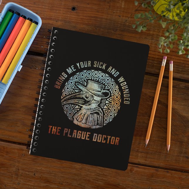 Cuaderno Genial médico de la peste vintage   (Cool Vintage Plague Doctor Notebook)
