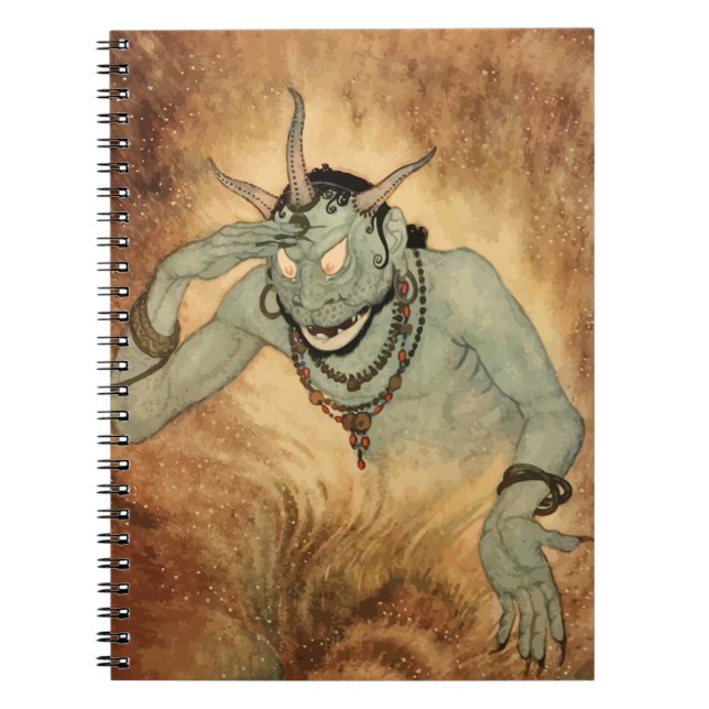 Cuaderno Genie de las noches árabes por Edmund Dulac (Frente)