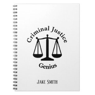 Cuaderno Genio personalizado de la justicia penal