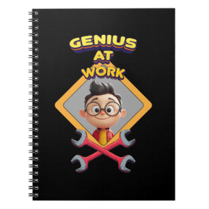 Cuaderno genius work gracioso geek reparación de animación 