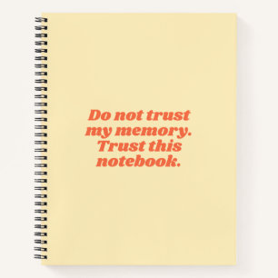 Cuaderno Gente Divertida Olvidadiza Cita Amarillo Naranja