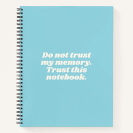 Cuaderno Gente Divertida Olvidadiza Frase Azul Pastel