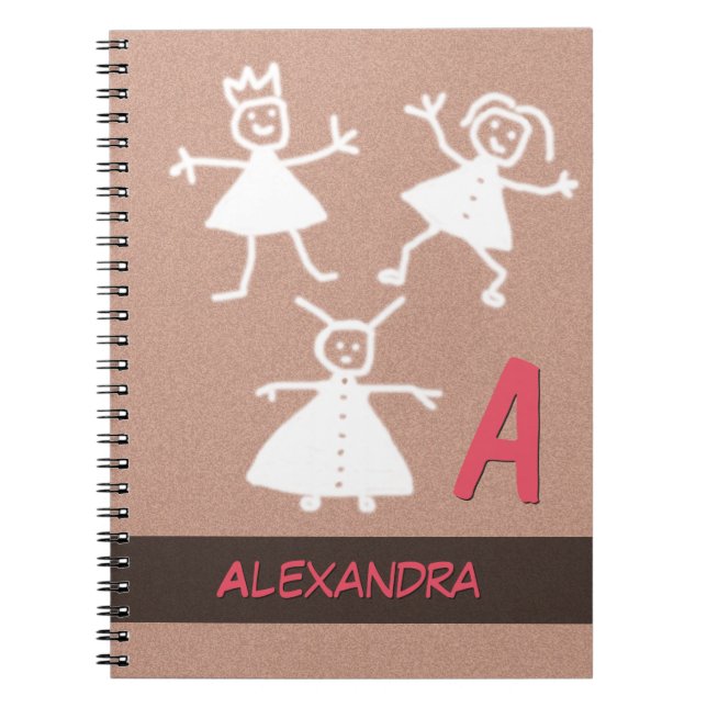 Cuaderno Gente feliz palo sonriente agitando cualquier nomb (Frente)