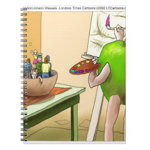 Cuaderno Gente Naturaleza Muerta Divertida Caricatura