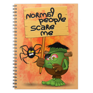 Cuaderno 'Gente normal me asusta' Humorístico Frankenstein