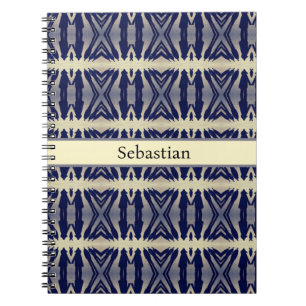 Cuaderno Gente sombra psicodélica en Navy, personalizado