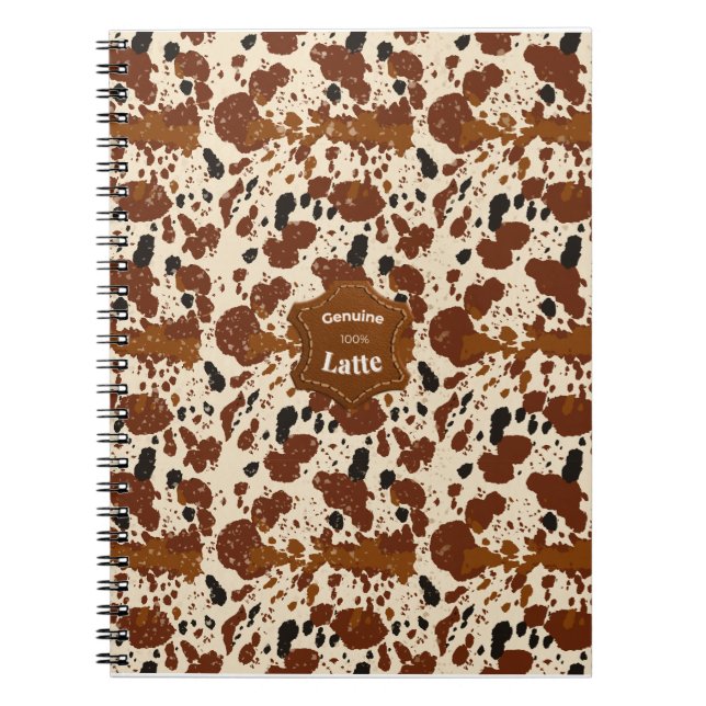 Cuaderno Genuine 100% Latte Cowhide Pattern | Neutral  (Frente)
