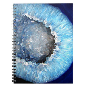 Cuaderno Geode de cristal azul de caída