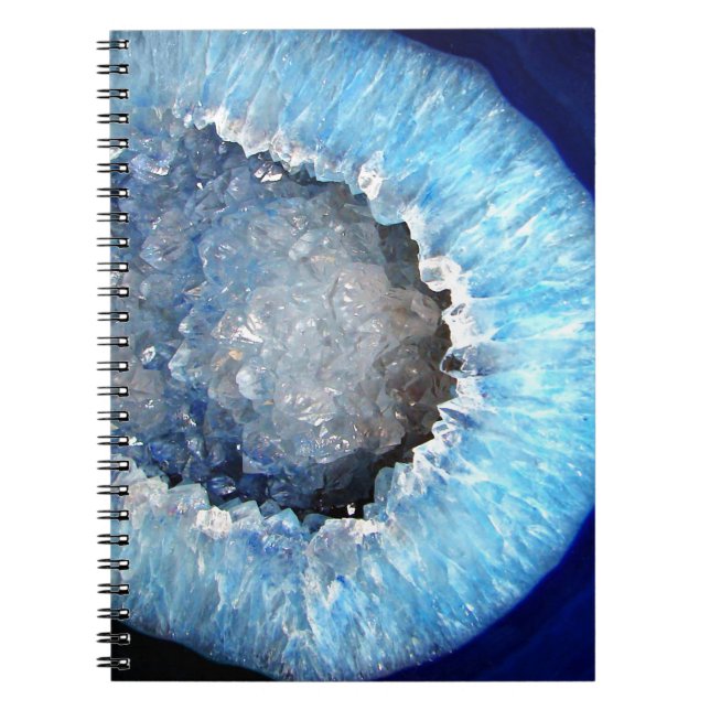 Cuaderno Geode de cristal azul de caída (Frente)