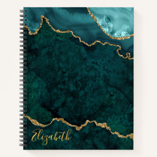 Cuaderno Geodo de la aglomeración de mármol de oro Verde