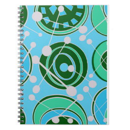 Cuaderno Geoformas en verde, azul y blanco