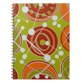 Cuaderno Geoformas en verde, naranja, rojo y blanco