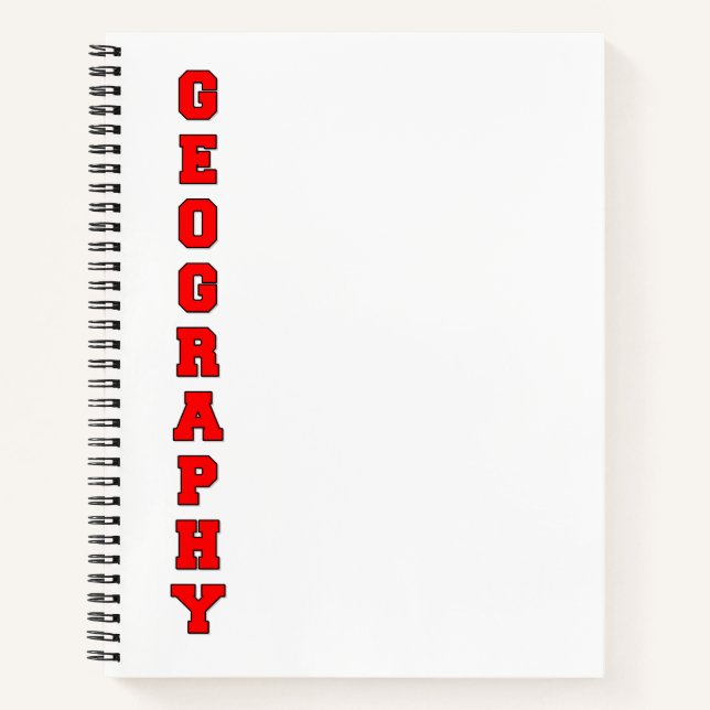 Cuaderno Geografía (Anverso)