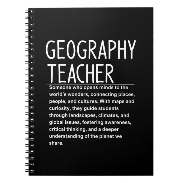 Cuaderno Geography teacher (Frente)