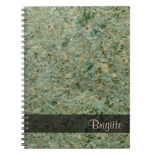 Cuaderno Geología de la fotografía de rock Textura Verde cu