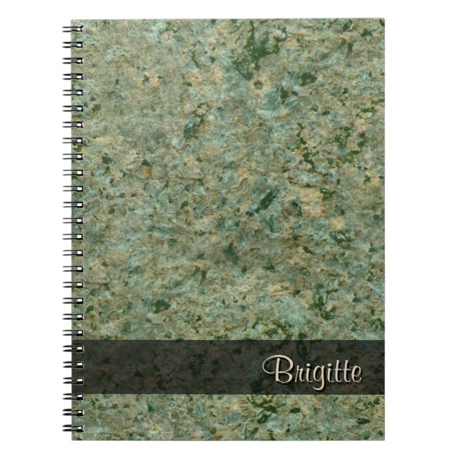 Cuaderno Geología de la fotografía de rock Textura Verde cu (Frente)