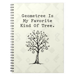 Cuaderno Geometree Árbol Favorito Diseño Divertido de Matem