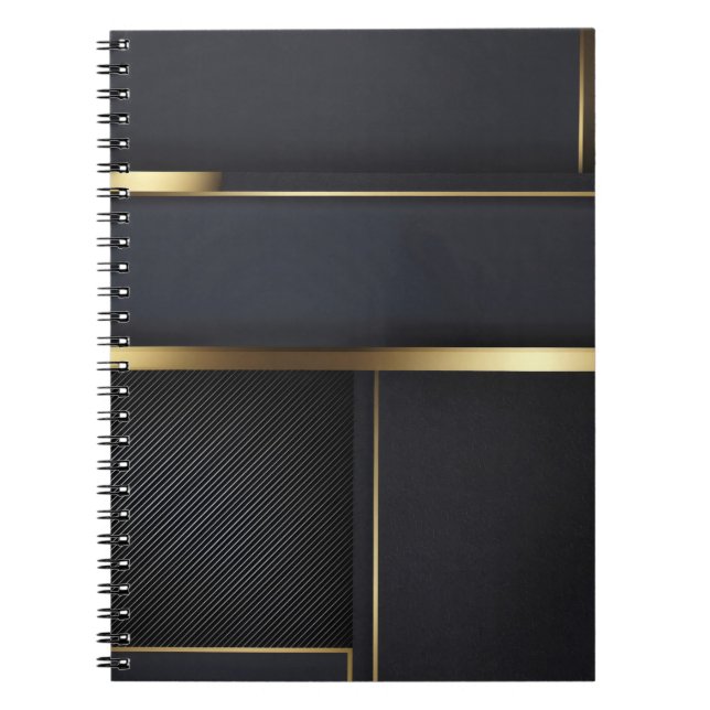 Cuaderno Geometría de Lujo Dorada (Frente)