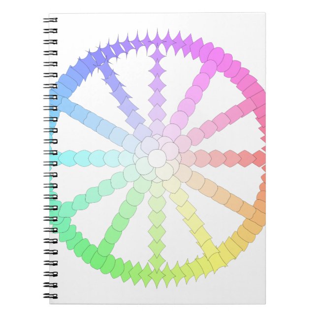 Cuaderno geometría de rueda de evolución de polígono (Frente)