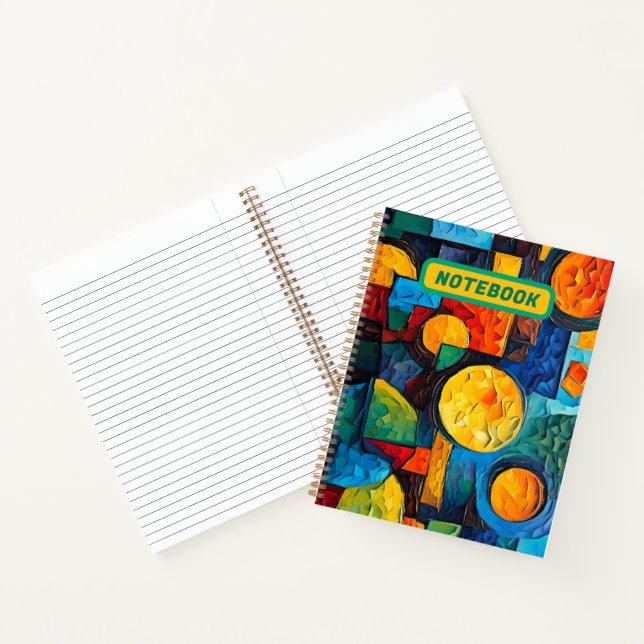 Cuaderno Geometría de Sueños Vibrantes – Arte Abstracto Mod (Interior)
